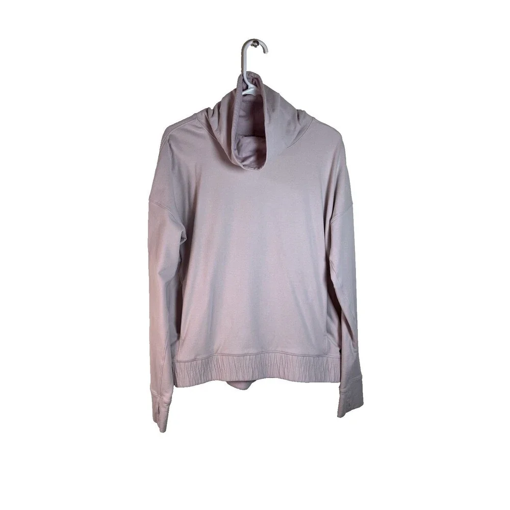 Lululemon Stress Less Women's Pullover Funnel Neck Size 10 Porcelain Pink